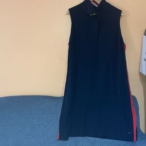 Tommy Hilfiger Navy Mini Dress with Red Side Stripes
